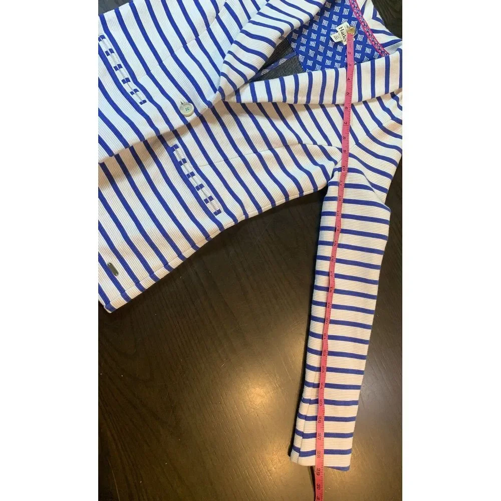 Hatley Nautical Striped Jacket Blazer Womens Small‎ Stretch Preppy Country Club